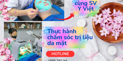 Thực hành chăm sóc trị liệu da mặt cùng sinh viên Ý Việt