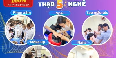Trường trung cấp nghề Ý Việt: Học nghề cho nữ – thành thạo 5 module làm đẹp hot