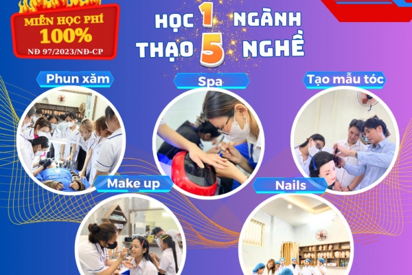 Trường trung cấp nghề Ý Việt: Học nghề cho nữ – thành thạo 5 module làm đẹp hot