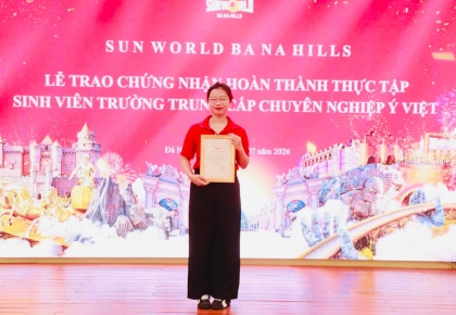 K24 Ý Việt đạt thành tích Giỏi và Xuất sắc trong kỳ thực tập tại Bà Nà Hills K24 Ý Việt đạt thành tích Giỏi và Xuất sắc trong kỳ thực tập tại Bà Nà Hills